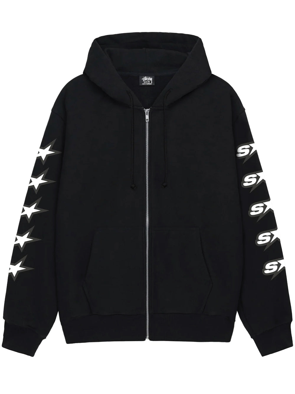 STUSSY-SPEEDWAY ZIP HOOD-1975123 0001 BLACK
