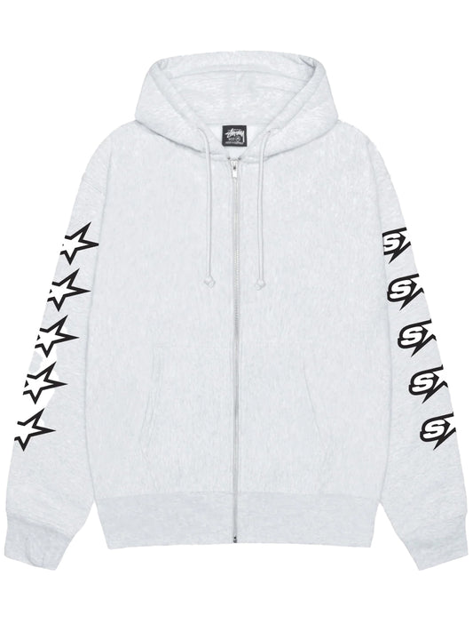 STUSSY-SPEEDWAY ZIP HOOD-1975123 0062 ASH HEATHER