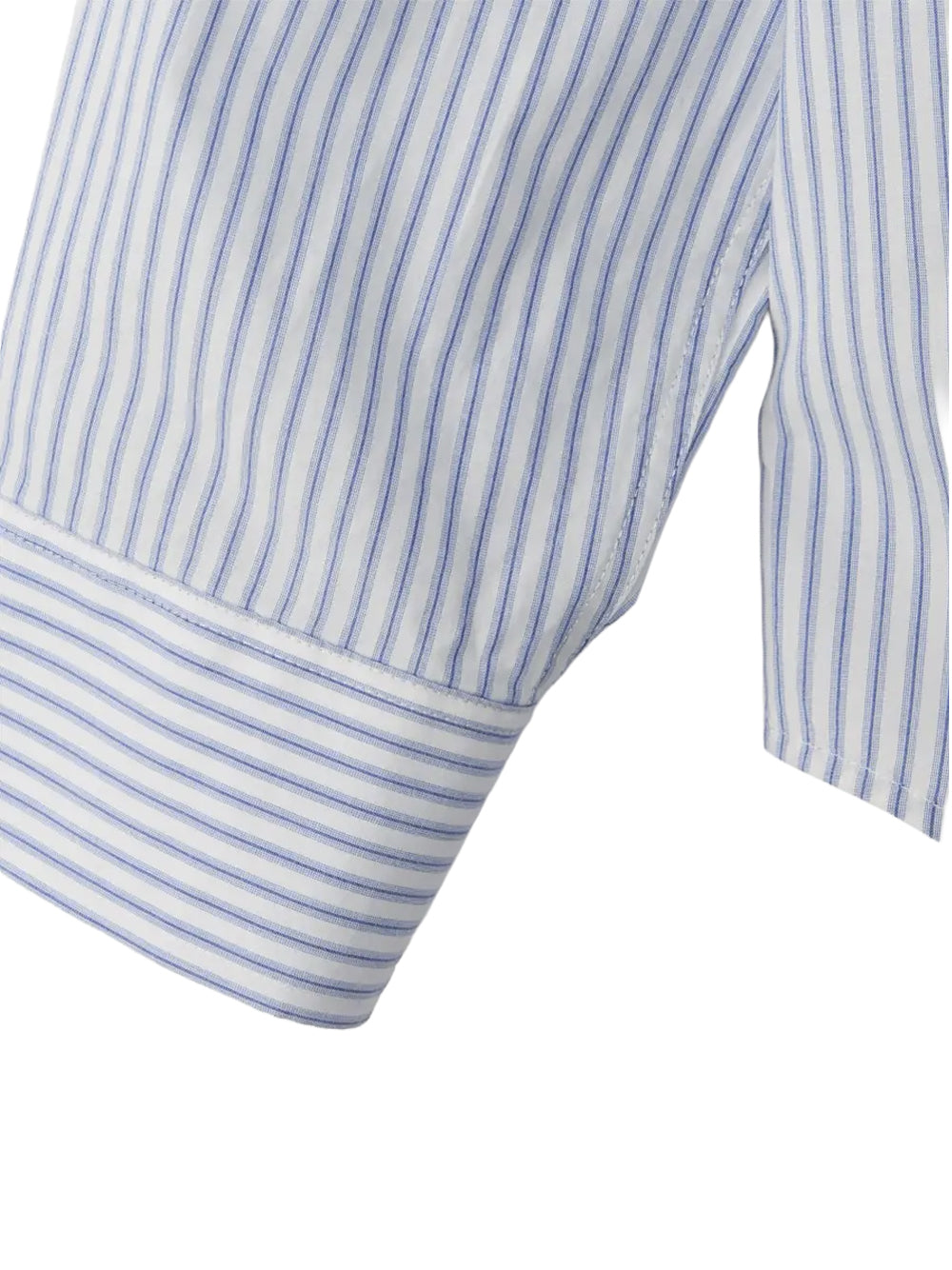 STUSSY-STANDARD LS SHIRT LOGO-1110387 0980 BLUE STRIPE