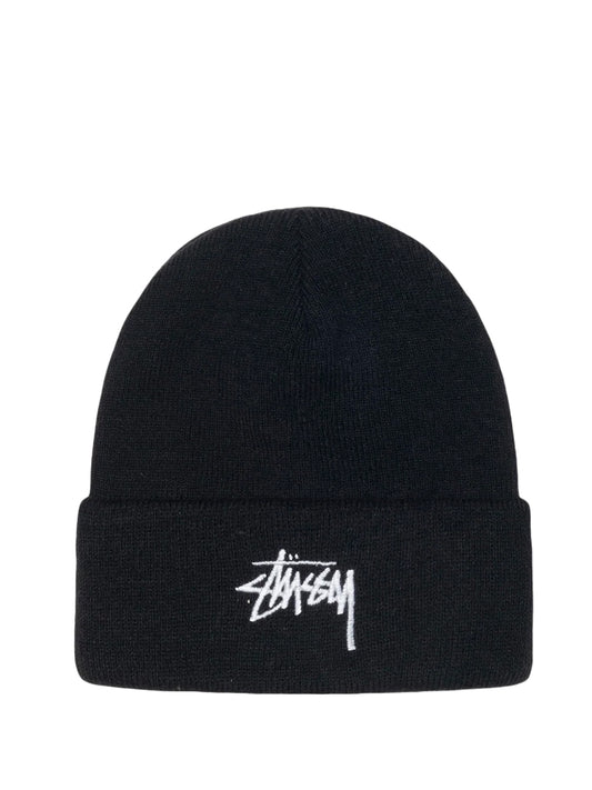 STUSSY-STOCK CUFF BEANIE-1321020 0001 BLACK