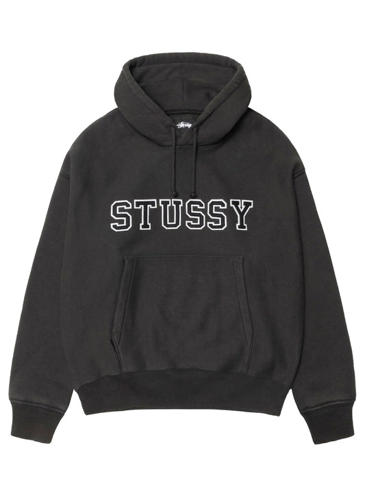 STUSSY-STUSSY APPLIQUE HOOD-118591 0001 BLACK