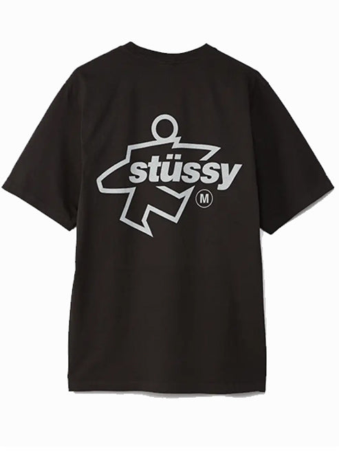 STUSSY-SURF SIZE PIG. DYED TEE-1905180 0090 FADED BLACK