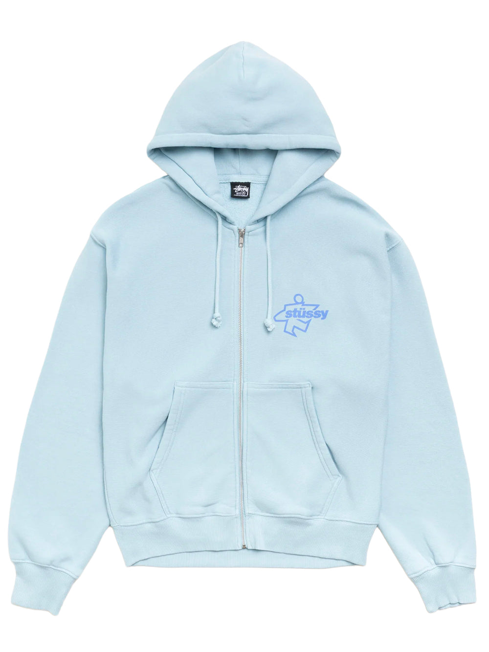 STUSSY-SURF SIZE ZIP HOODIE-1975180 2237 SKY BLUE