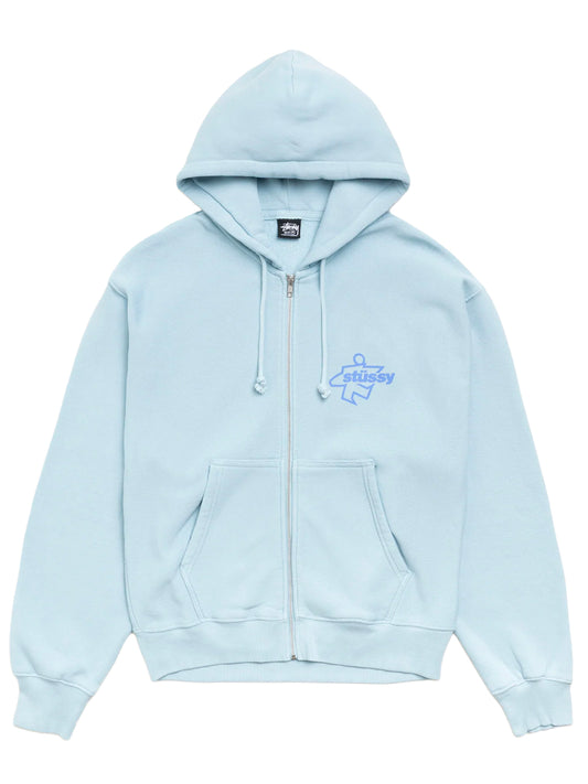 STUSSY-SURF SIZE ZIP HOODIE-1975180 2237 SKY BLUE