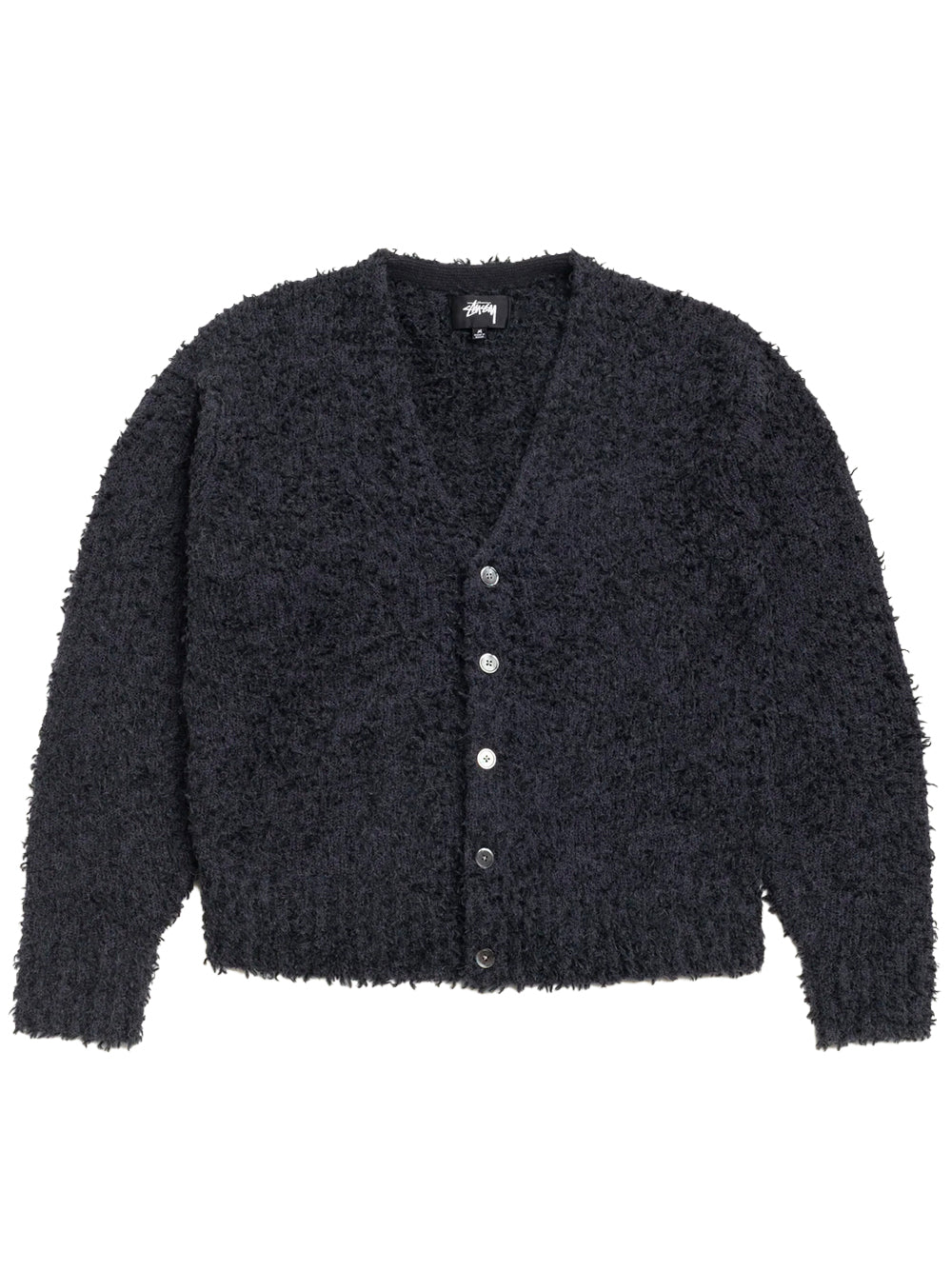 STUSSY-TEXTURED CARDIGAN-117291 0001 BLACK