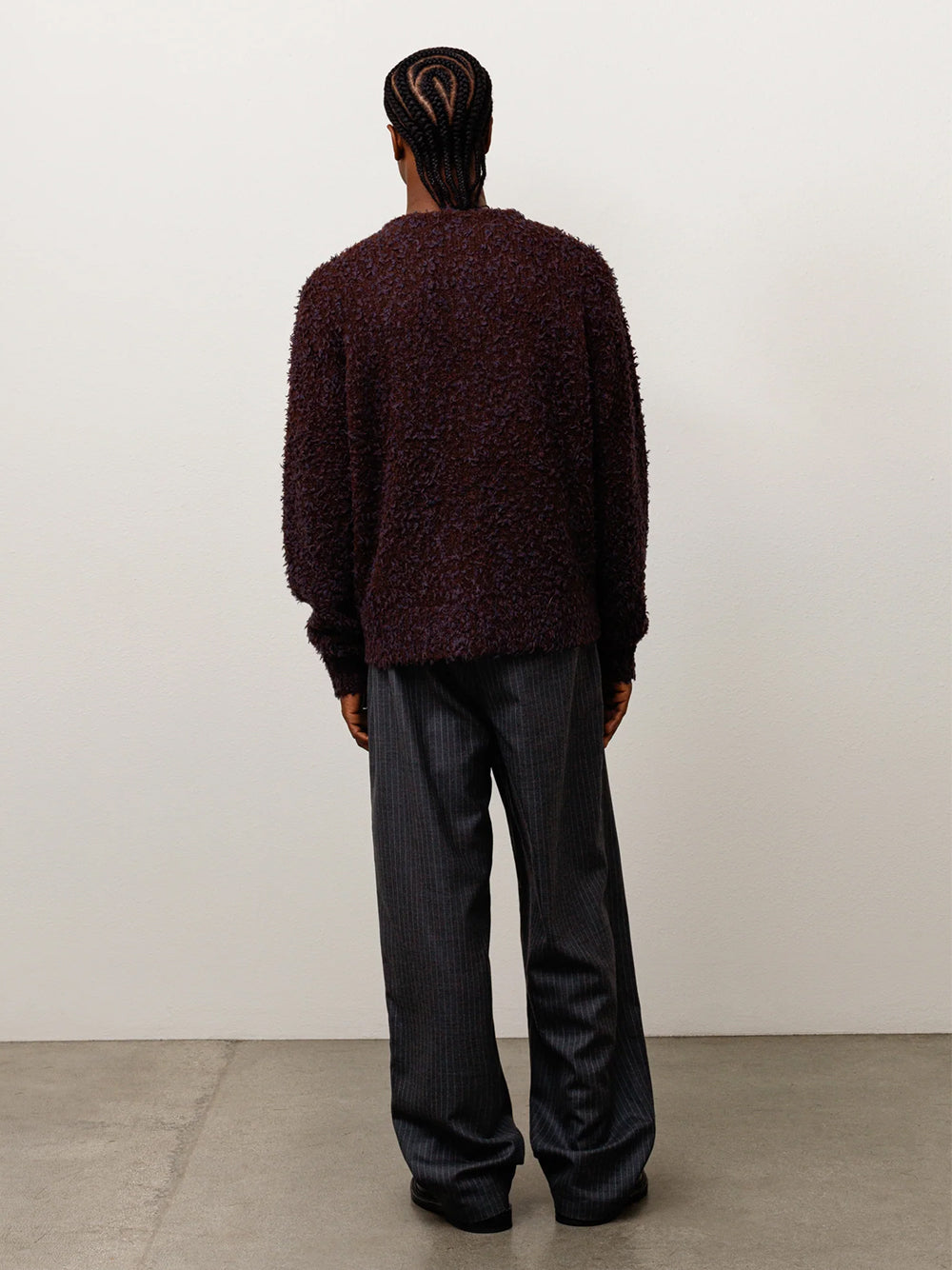 STUSSY-TEXTURED CARDIGAN-117291 1345 NAVY BROWN