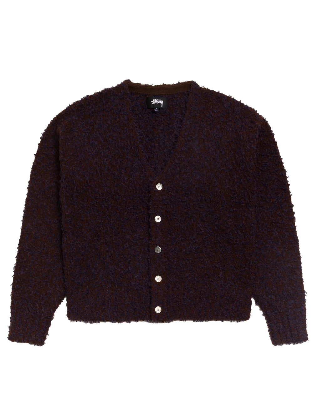 STUSSY-TEXTURED CARDIGAN-117291 1345 NAVY BROWN
