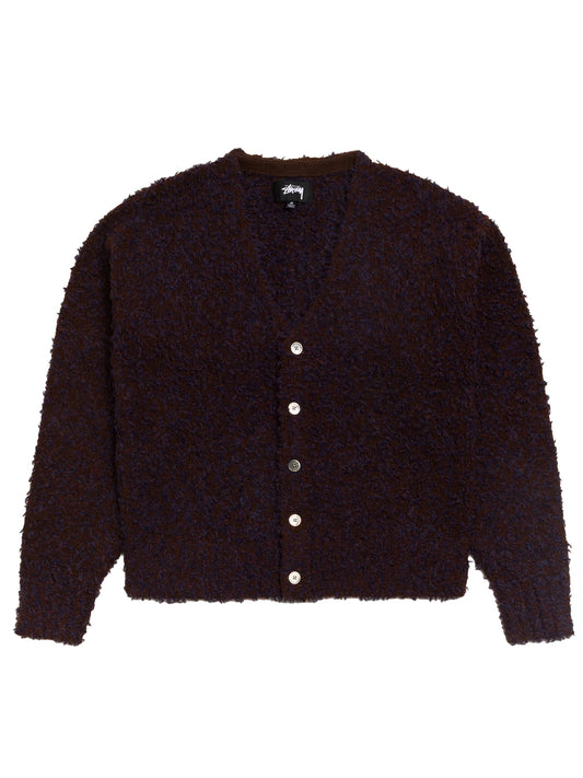 STUSSY-TEXTURED CARDIGAN-117291 1345 NAVY BROWN