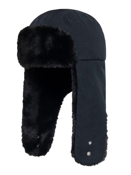 STUSSY-TRAPPER CAP-1311193 0001 BLACK