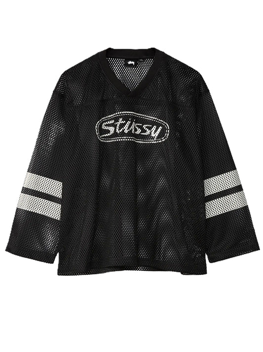 STUSSY-TRUCKER TEAM JERSEY-1140384 0001 BLACK