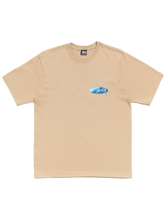 STUSSY-WAVE OVAL TEE-1905181 1007 KHAKI