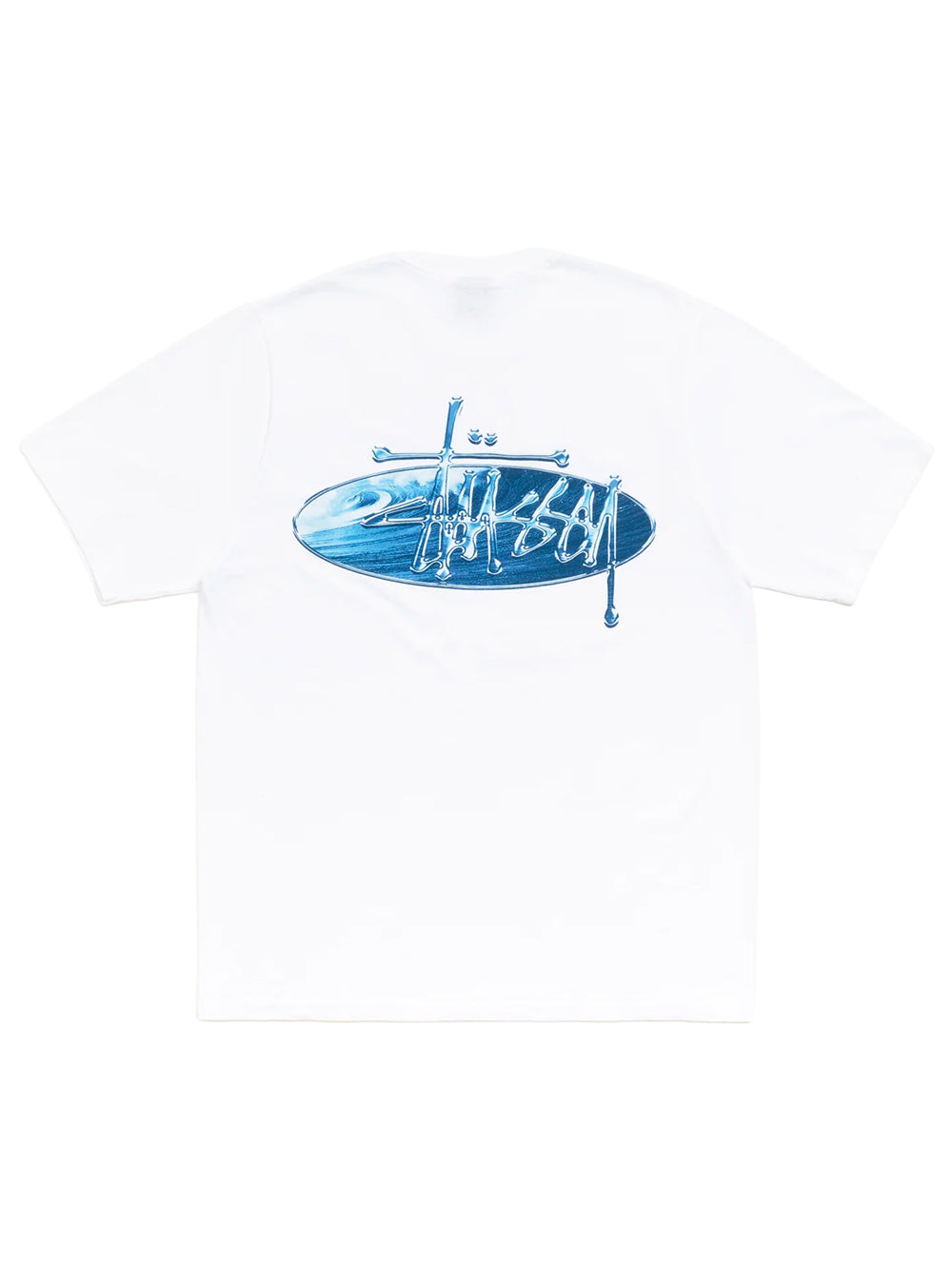 STUSSY-WAVE OVAL TEE-1905181 1201 WHITE