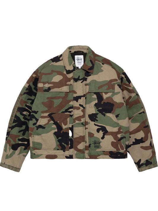 STUSSY-WORKGEAR JACKET-115860 0423 WOODLAND CAMO