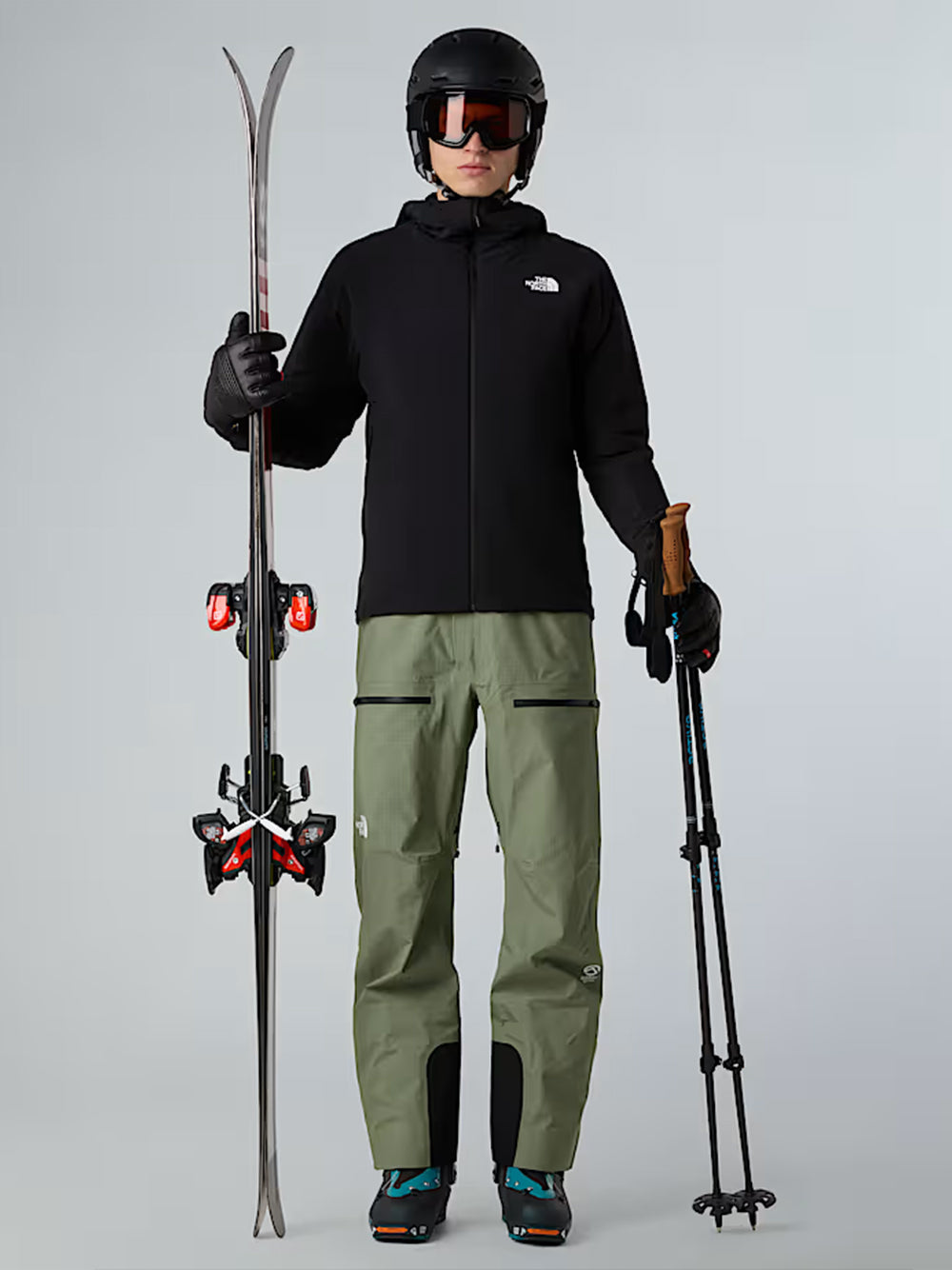 THE NORTH FACE SUMMIT SERIES-M CASAVAL HYBRID HOODIE-NF0A7UTA4H01 TNF BLACK