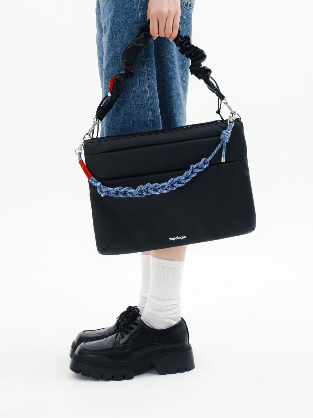 TOPOLOGIE-STRAPS BUNGEE WRIST STRAP-TP.WST.BWS.CRM.26.BOX CHROME SYNTHETIC LEATHER