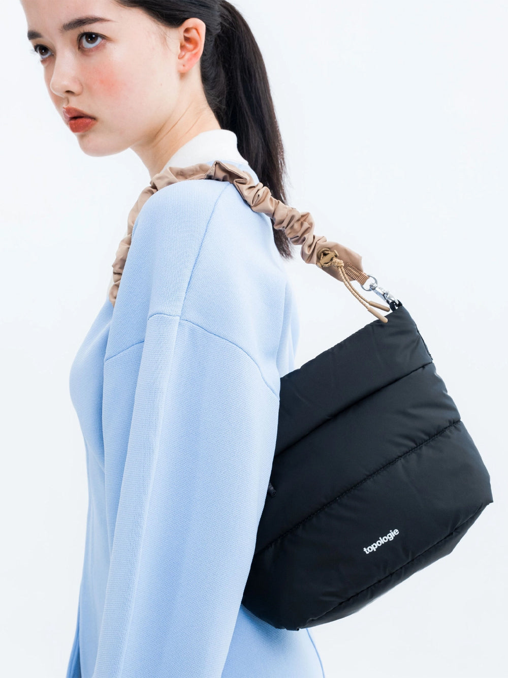 TOPOLOGIE-STRAPS BUNGEE WRIST STRAP-TP.WST.BWS.CRM.26.BOX CHROME SYNTHETIC LEATHER