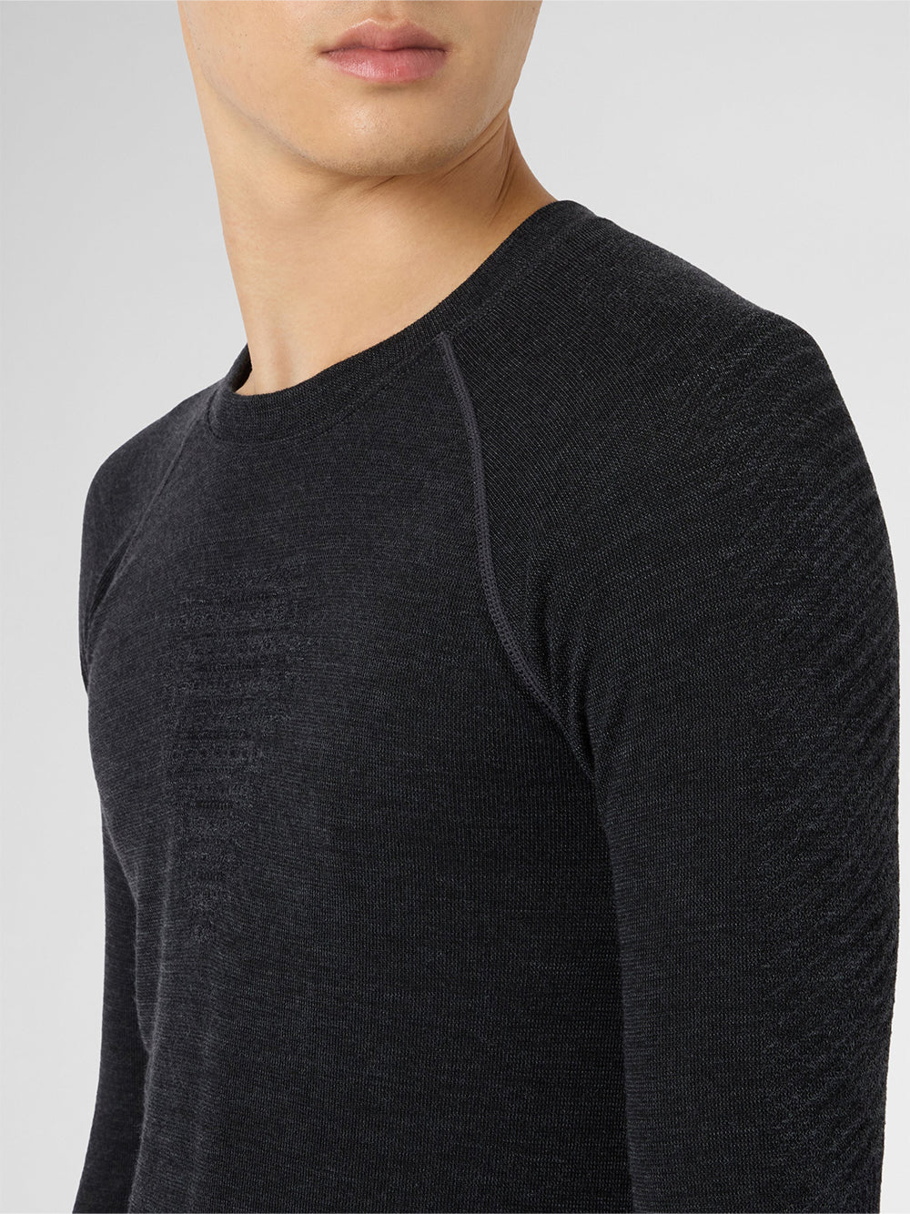 UYN-MAN CASHMERE BIOTECH SHIRT-U100563.93 J247 GREY ROCK/BLACK
