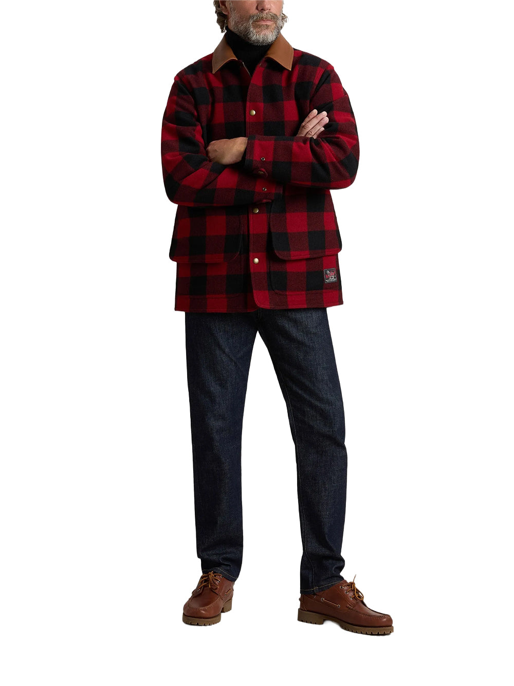 WOOLRICH-CHECK BARN COAT-CFWMOU2000MRUT5656 5321 RED BUFFALO