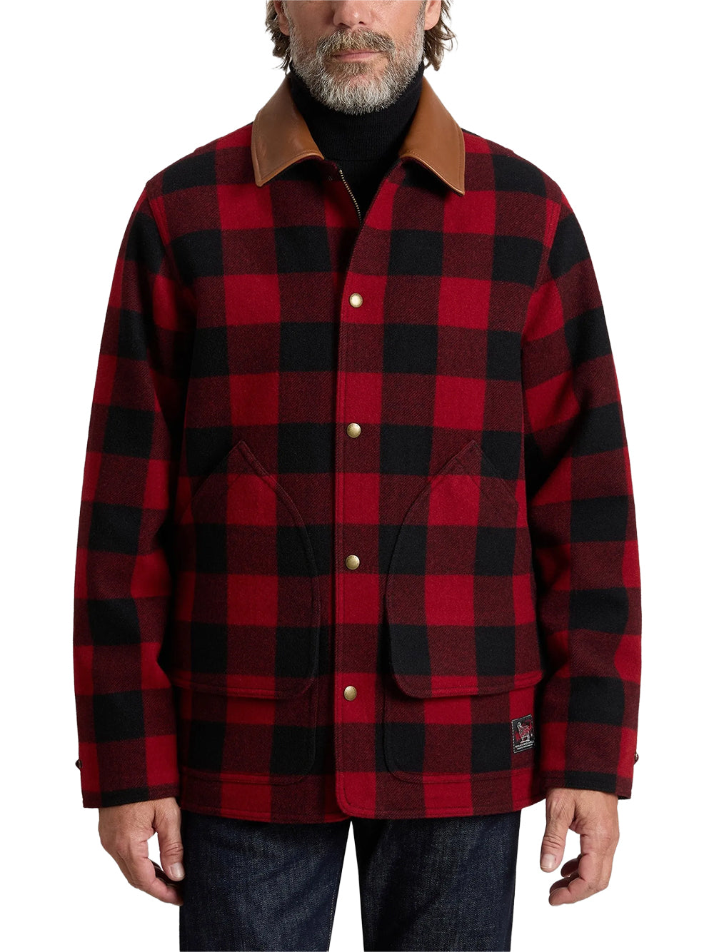 WOOLRICH-CHECK BARN COAT-CFWMOU2000MRUT5656 5321 RED BUFFALO