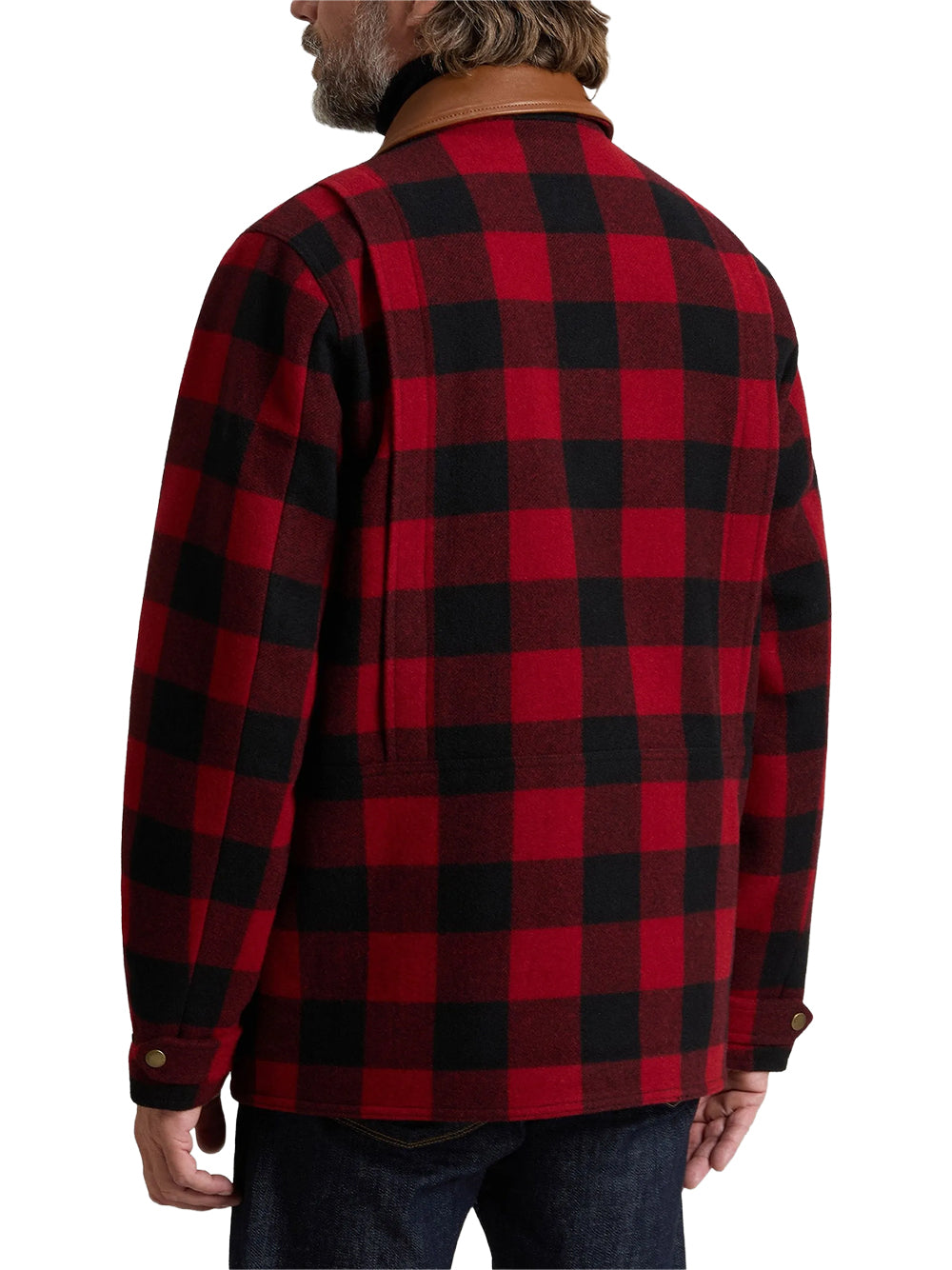 WOOLRICH-CHECK BARN COAT-CFWMOU2000MRUT5656 5321 RED BUFFALO