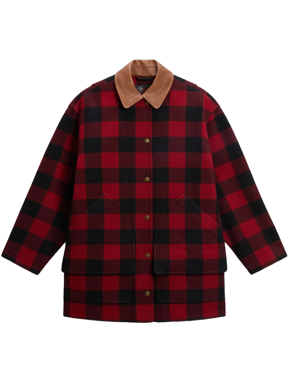 WOOLRICH-CHECK BARN COAT-CFWMOU2000MRUT5656 5321 RED BUFFALO