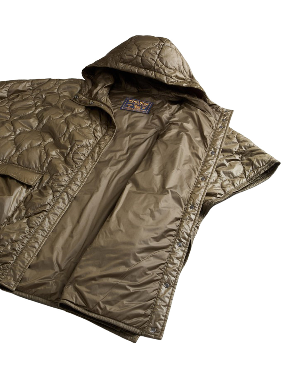 WOOLRICH-LIGHT NYLON CAPE-CFWWOU2253FRUT3937 614 DARK GREEN