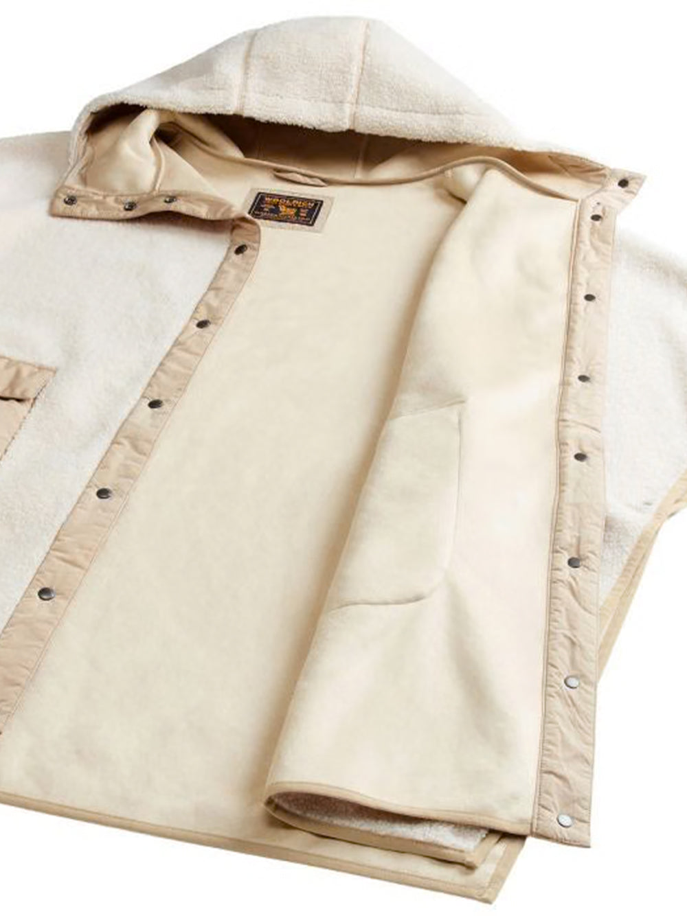 WOOLRICH-MIXED SHERPA CAPE-CFWWTS2002FRUT5521 8743 MILKY/CREAM
