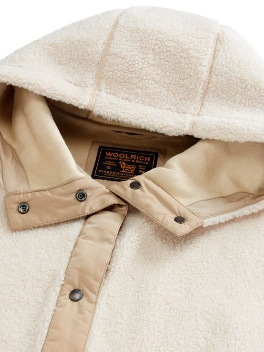 WOOLRICH-MIXED SHERPA CAPE-CFWWTS2002FRUT5521 8743 MILKY/CREAM