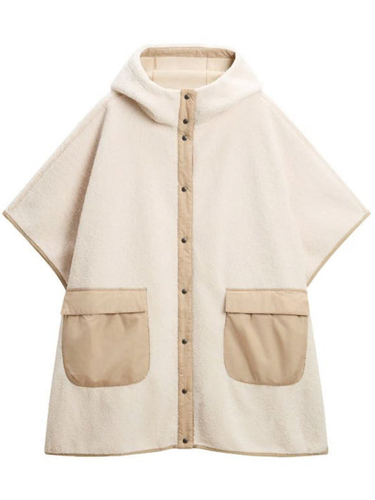 WOOLRICH-MIXED SHERPA CAPE-CFWWTS2002FRUT5521 8743 MILKY/CREAM