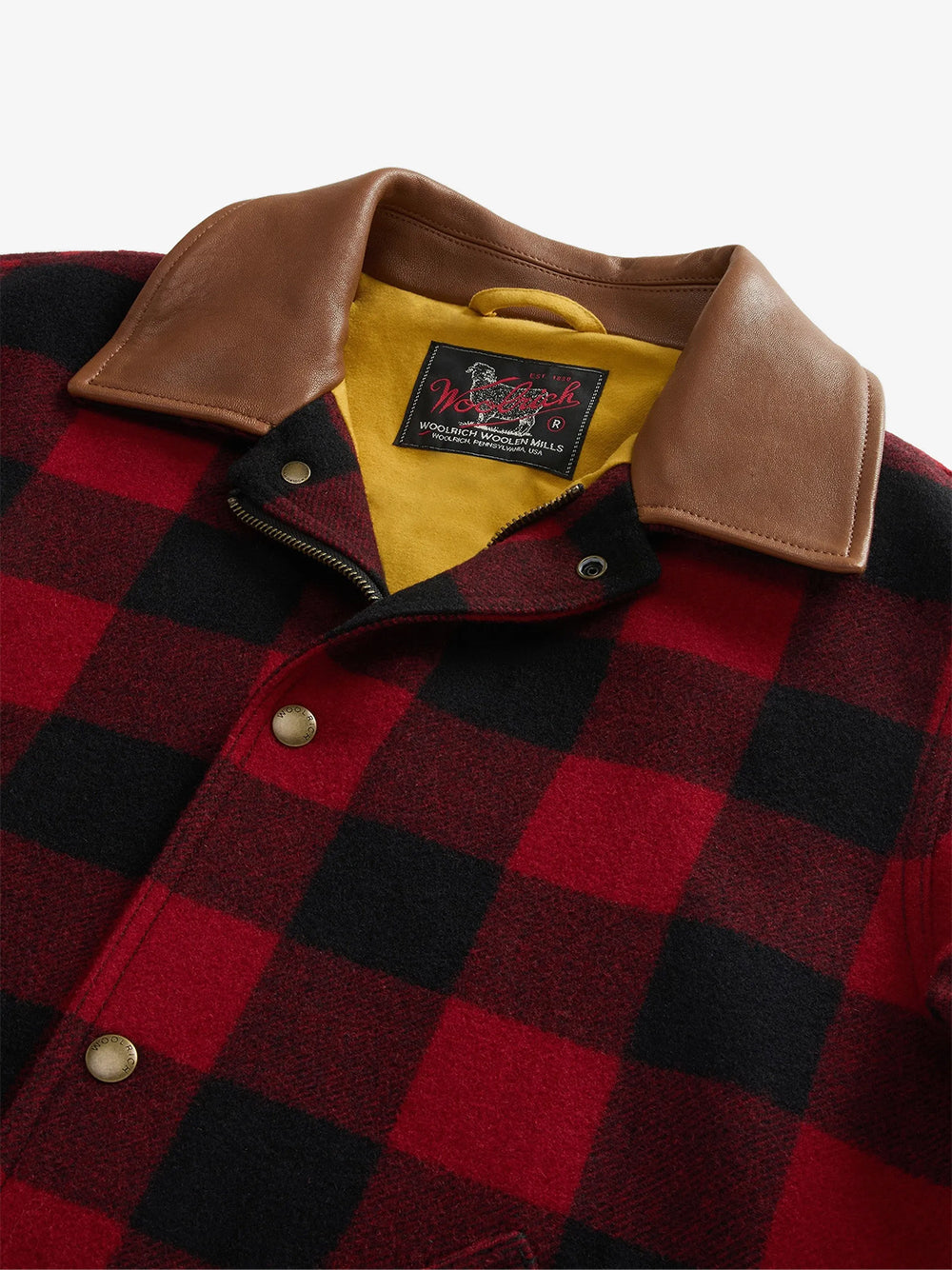 WOOLRICH-WOMEN’S CHECK BARN COAT-CFWMOU2000FRUT5656 5321 RED BUFFALO