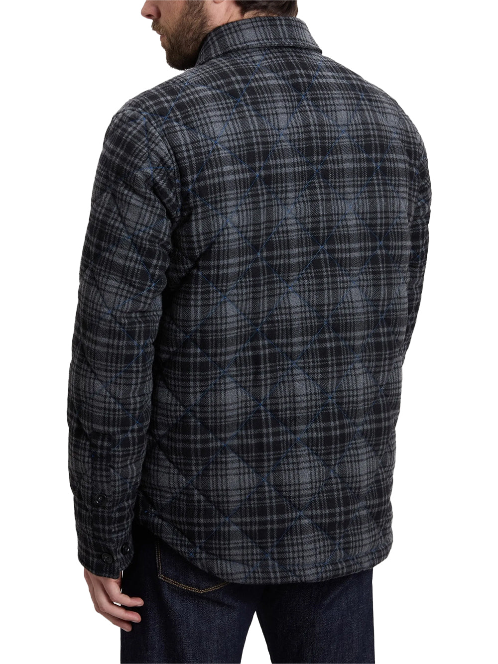 WOOLRICH-WOOL CHECK DIAMOND SHIRT JACKET-CFWOOS2060MRUT3046 1904 GREY HUNTING