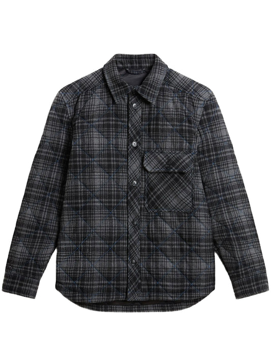 WOOLRICH-WOOL CHECK DIAMOND SHIRT JACKET-CFWOOS2060MRUT3046 1904 GREY HUNTING
